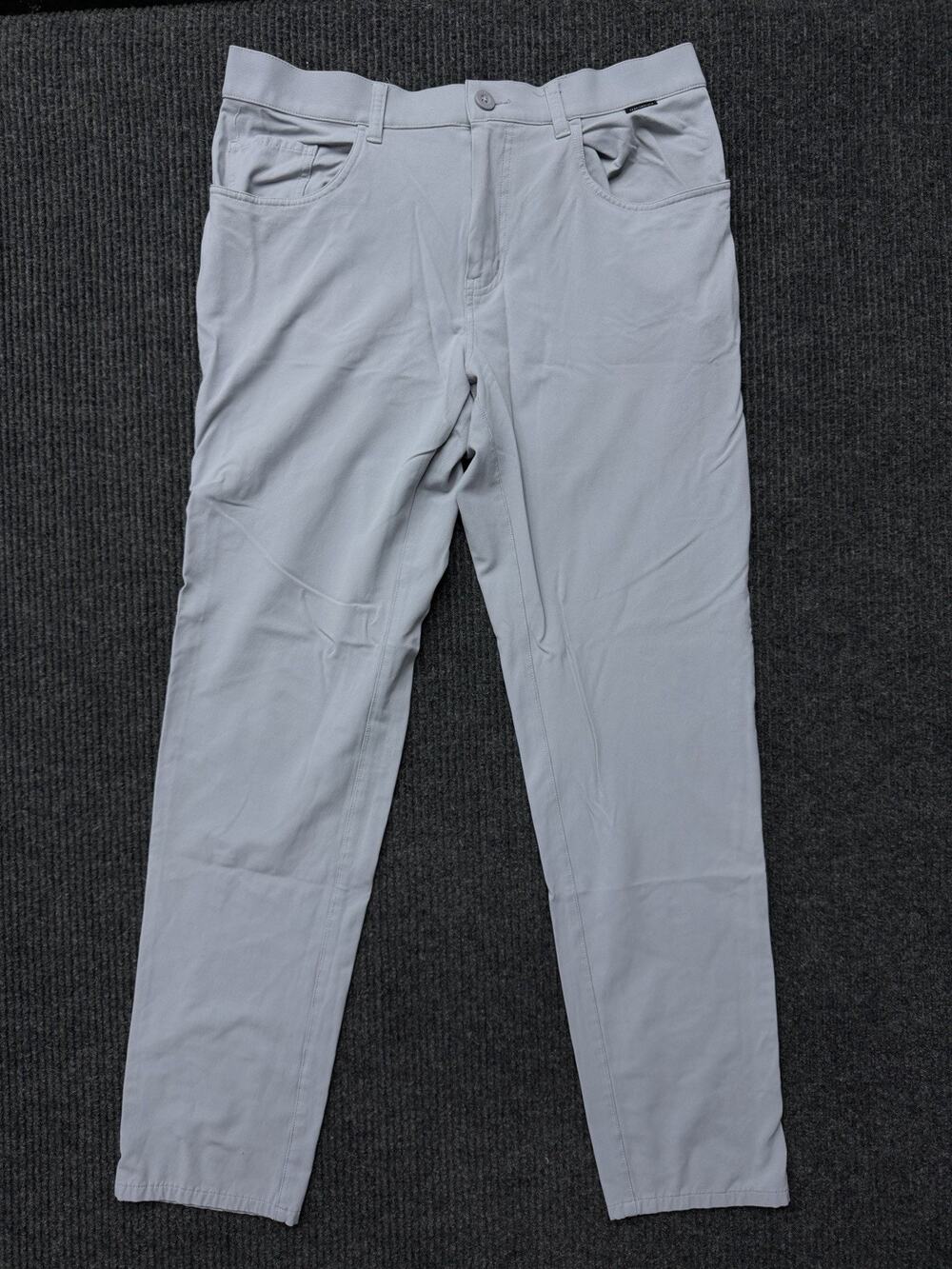 Travis Mathew Men’s 33 Pants Gray Stretch Golf Performance (33x31)